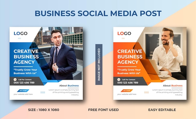 Creative business social media post Digital marketing banner design