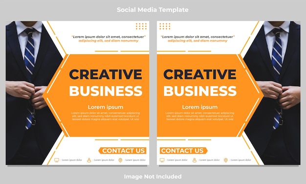Creative business social media post template