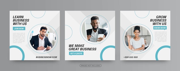 Creative business social media post templates