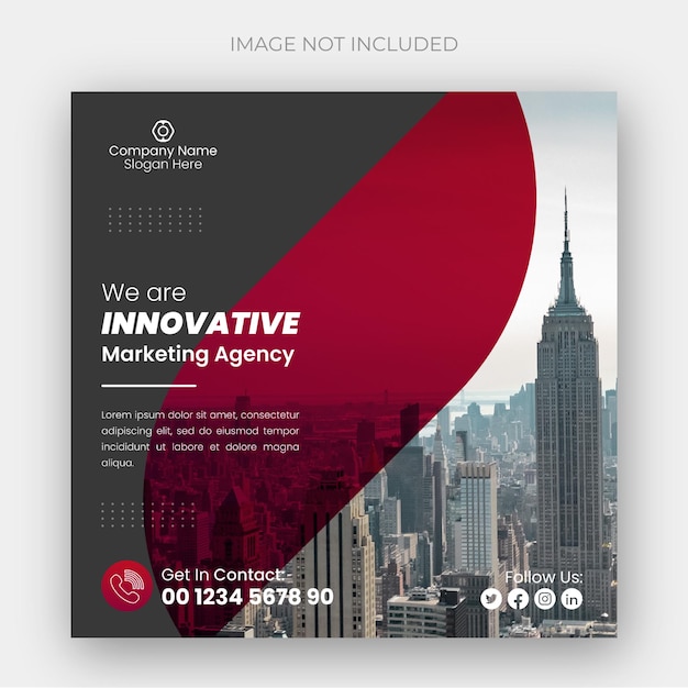 Creative business social media post or web banner template