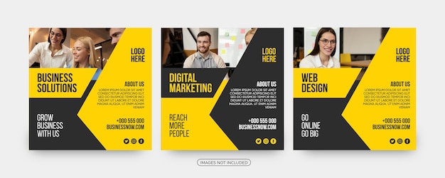 Creative business solutions social media post templates