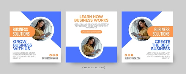 Creative Business solutions social media post templates