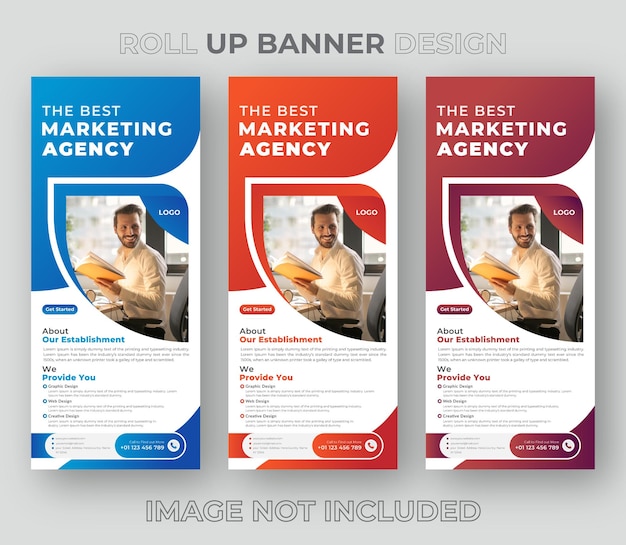 Creative business standee roll up banner Design for Agency