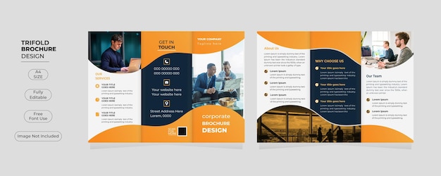 Creative business trifold brochure bstract template