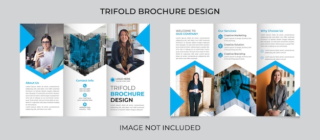 Creative business trifold brochure design template