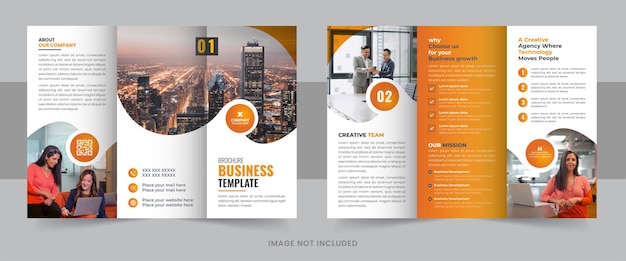 Creative business trifold brochure template design