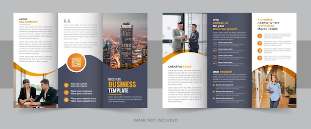 Creative business trifold brochure template design