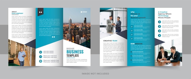 Vector creative business trifold brochure template design