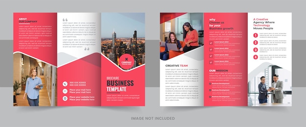 Vector creative business trifold brochure template design