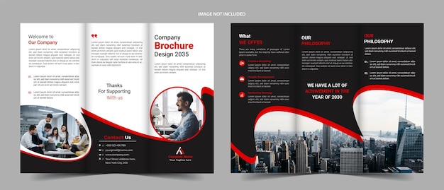 Creative business trifold brochure template