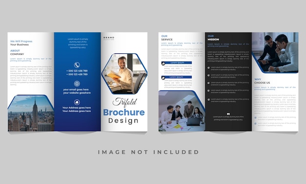 creative business trifold brochure template