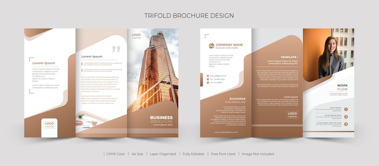 Вектор шаблон брошюры creative business trifold