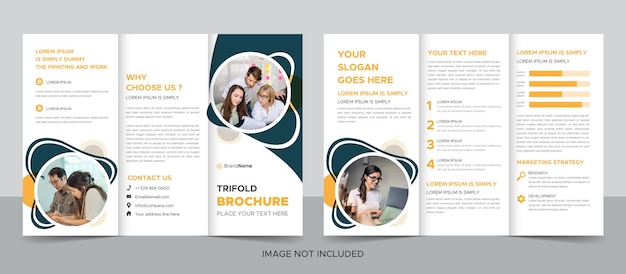 Creative business trifold brochure template