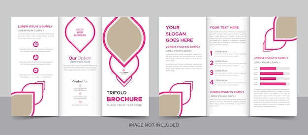 Creative business trifold brochure template