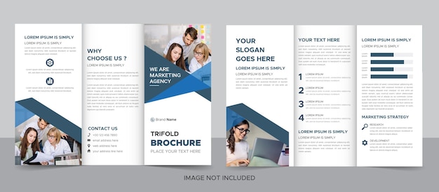 Vector creative business trifold brochure template