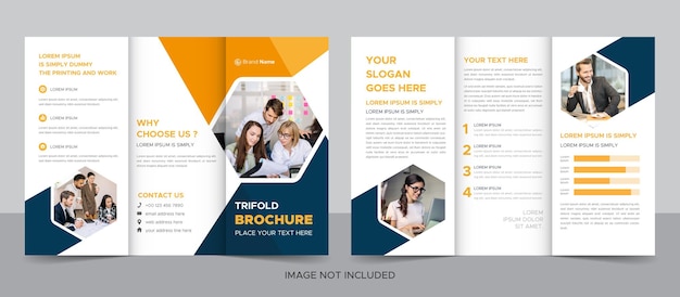 Creative business trifold brochure template