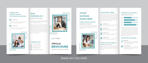 Vector creative business trifold brochure template