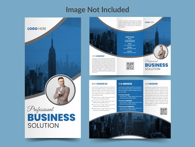 Vector creative business trifold brochure template