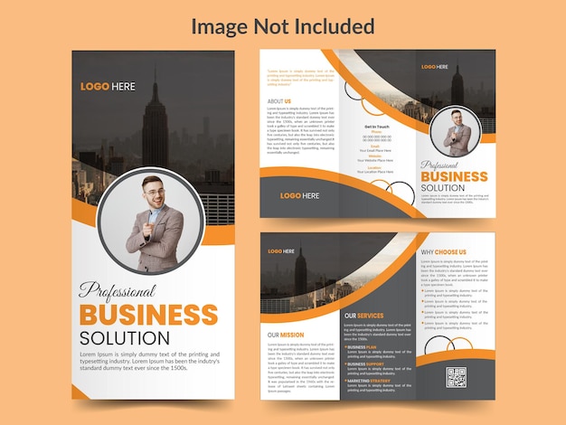 Creative business trifold brochure template