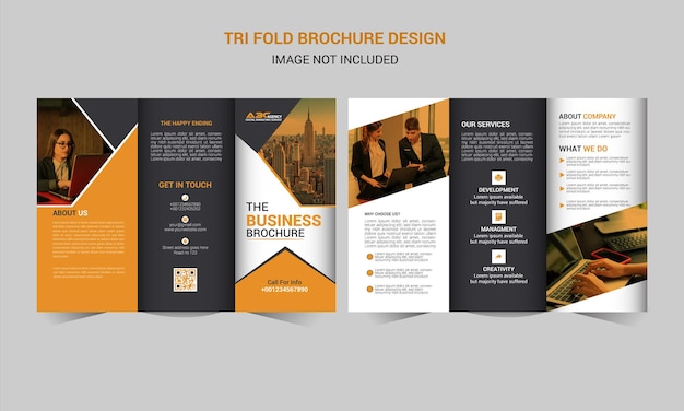 Creative business trifold brochure template