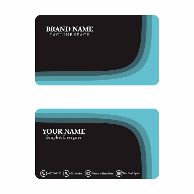 Creative business visiting card design vector image