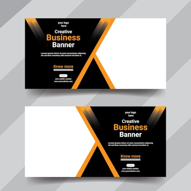 Creative business web banner template design