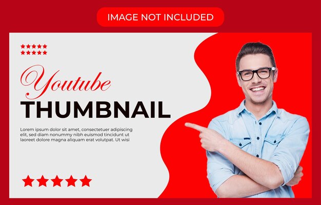 creative business youtube thumbnail or web banner design template