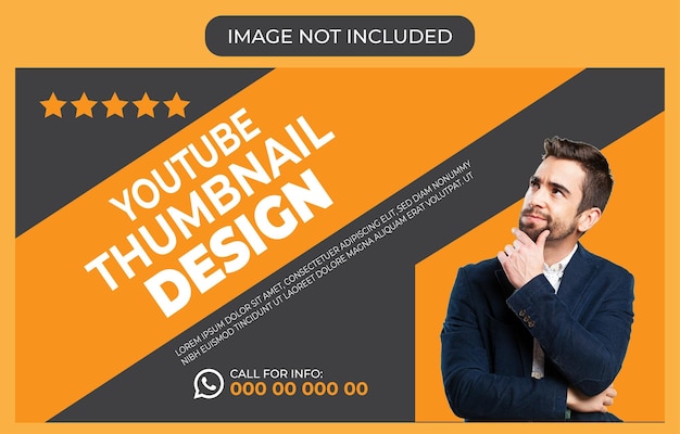 Creative business youtube thumbnail or web banner design template