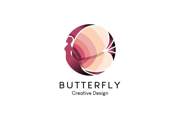 Vector creative butterfly icon symbol logo design