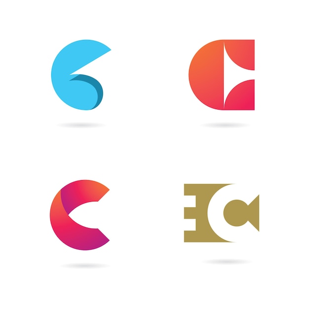 ベクトル 創造的な c ロゴ アイコンのイニシャル ベース ベクトルの文字