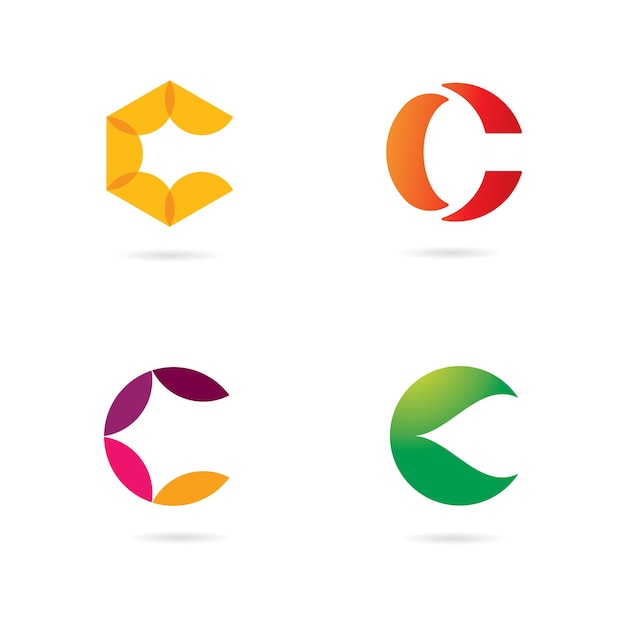 Creative C Logo icon initials based Letters in vector