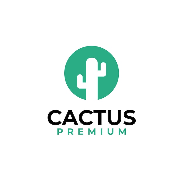 Концепция Дизайна Логотипа Creative Cactus Векторные Иллюстрации Символ Значок