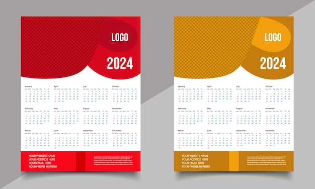 Creative calendar design Wall or onepage calendar design template