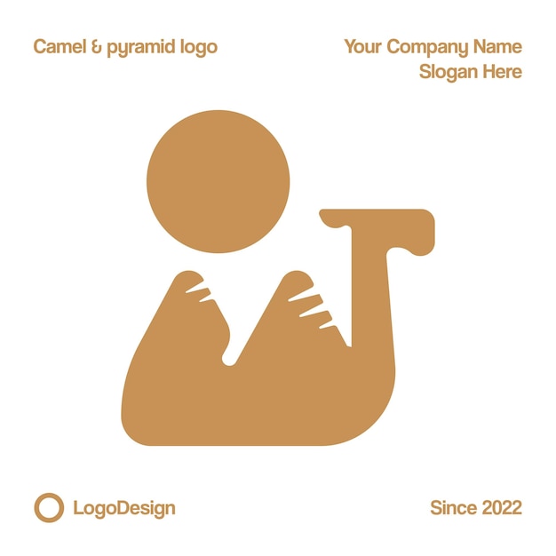 creative camel with two pyramid in the hump. suitable for logo brand and others