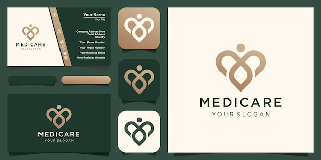 Creative Care Concept Logo Design Template