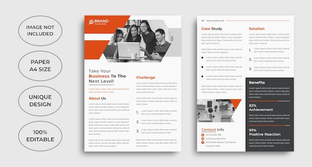 Vector creative case study flyer template