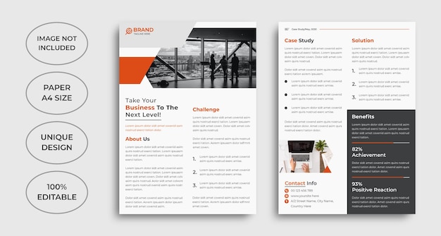 Creative case study flyer template