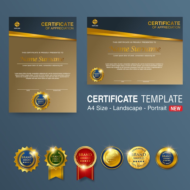 Creative certificate of appreciation award template