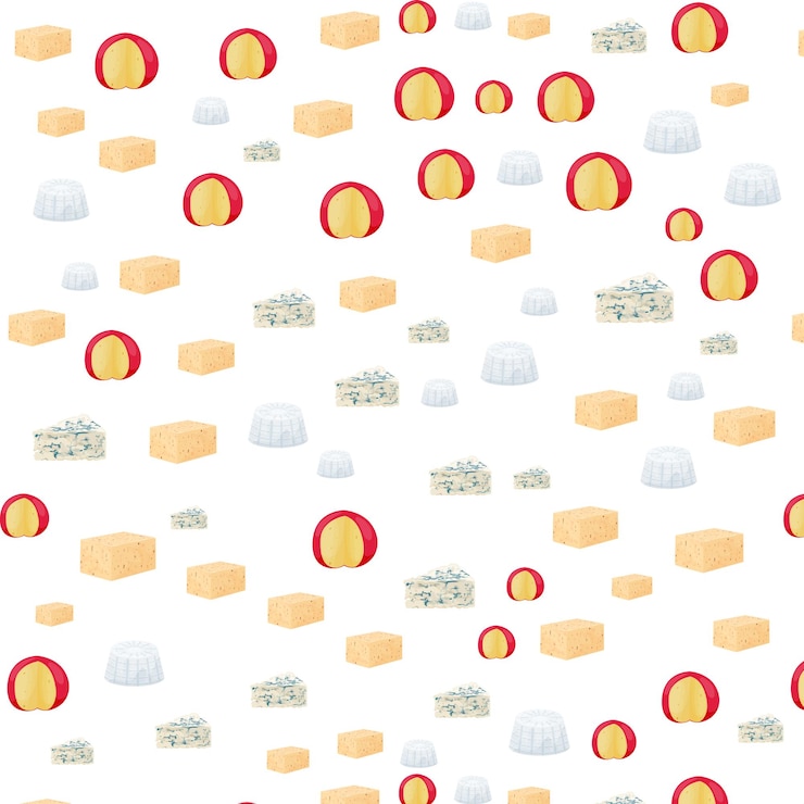 Vector creative cheese pattern for food lovers