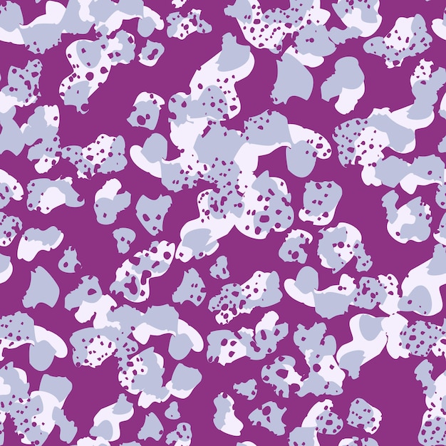 Креативный камуфляж гепарда бесшовный узор камуфляж леопардовые элементы фона нерегулярные формы меха животных бесконечные обои дизайн для тканевой текстильной печати оберточной крышки векторная иллюстрация