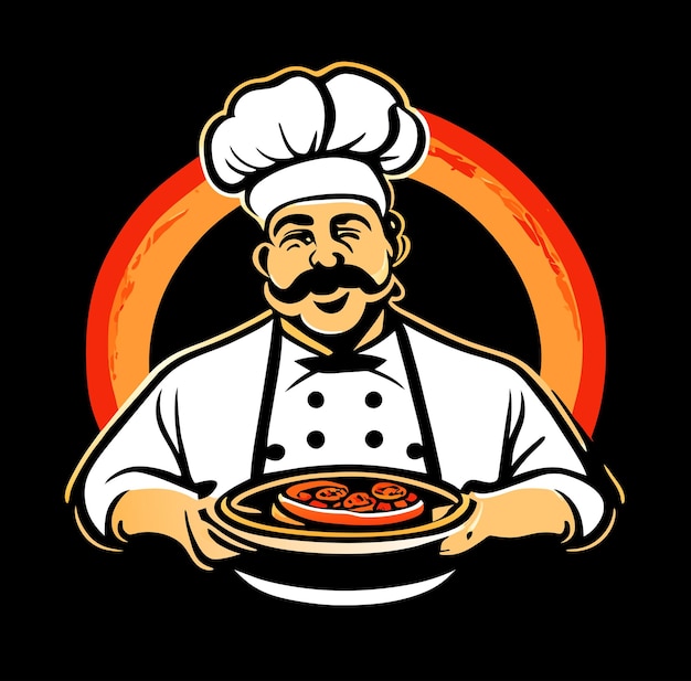 Creative Chef Cooking Logo Cooking Generative AI