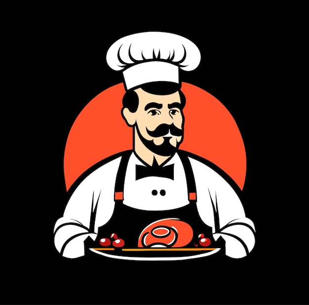 Creative Chef Cooking Logo Cooking Generative AI