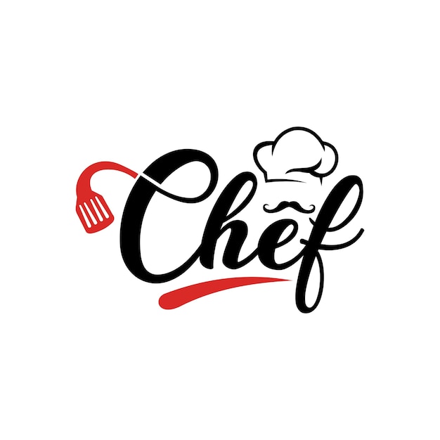 Vettore design creativo del logo dello chef