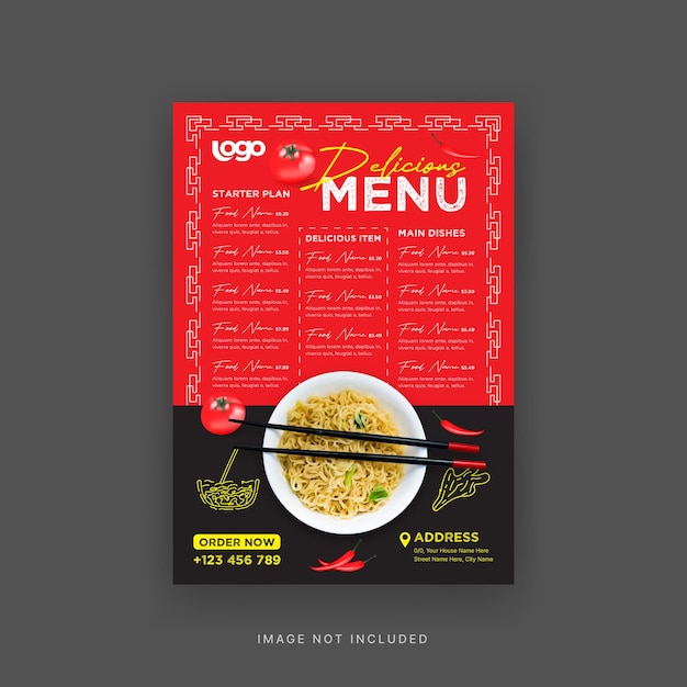 Vector creative chinese restaurant menu template