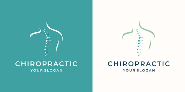 creative chiropractic concept logo design template.