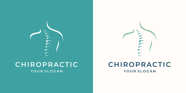 Creative chiropractic concept logo design template.