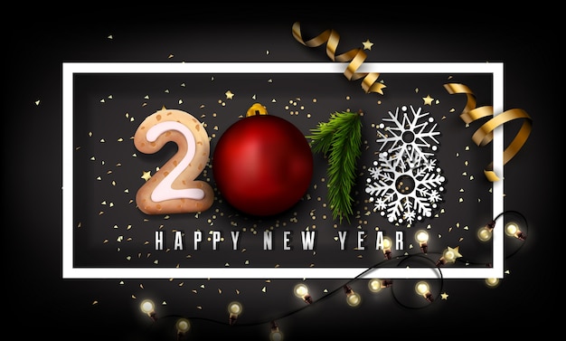 Creative Christmas And  New Year Background