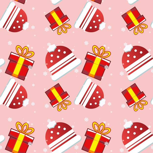 Creative christmas red gift background pattern