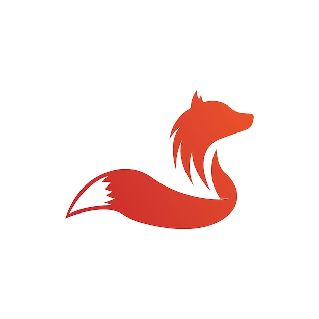 Creative circle fox logo vector round fox logo template