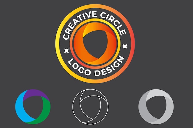 Vettore vettore di progettazione del logo creative circle